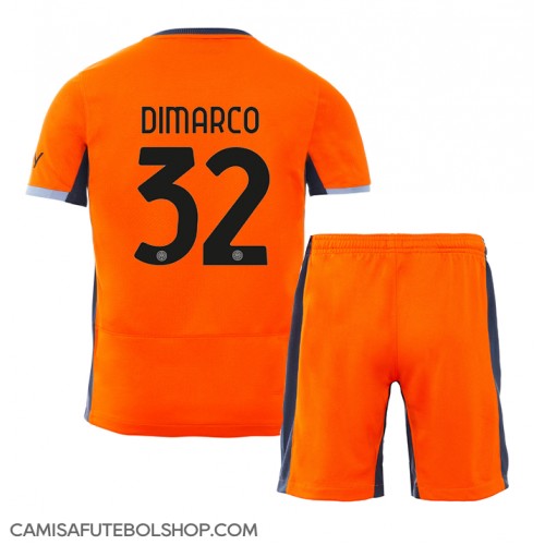 Camisa de time de futebol Inter Milan Federico Dimarco #32 Replicas 3º Equipamento Infantil 2023-24 Manga Curta (+ Calças curtas)